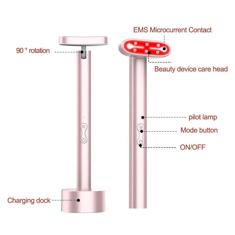 LED Facial Wand Therapy for Face and Neck